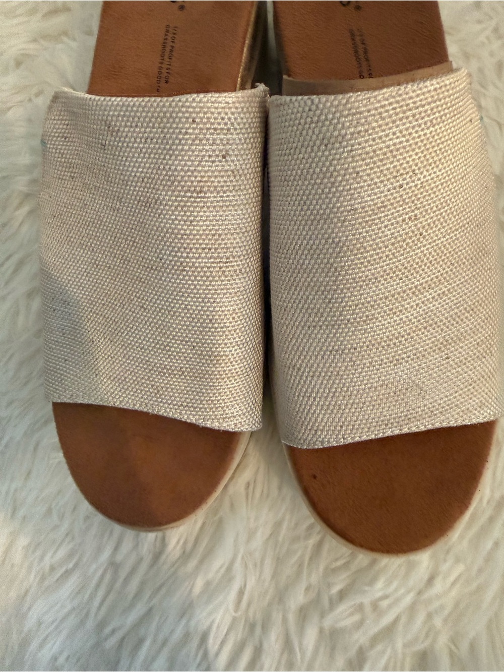 Tom’s Diana Mule Wedge Sandals Size 8.5 - Picture 7 of 8